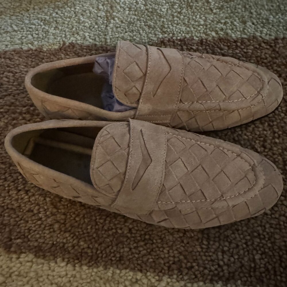 NEW ASOS Design Weave Pink Suede Loafers